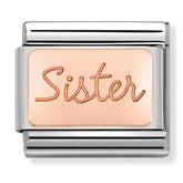 Nomination Composable Classic Link 430101/38 Sister Plate in 9K Rose Gold